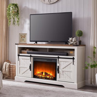 Aubriella Electric Fireplace TV Stand,Farmhouse TV Console for TVs up to 65" by Gracie Oaks