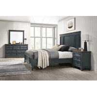 Semaj Wood Bedroom Set With Shiplap Panel Bed, Dresser, Mirror, and Nightstand by Laurel Foundry Modern Farmhouse