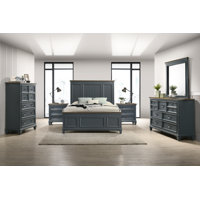 Semaj Wood Distressed Bedroom Set with Bed, Dresser, Mirror, Nightstands, Chest by Laurel Foundry Modern Farmhouse
