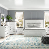 Semaj Wood Distressed Bedroom Set with Panel King Bed, Dresser, Mirror, 2 Nightstands, Chest by Laurel Foundry Modern Farmhouse