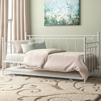 Vandemark Yother Victorian Style Metal Day Bed With Twin Trundle by Laurel Foundry Modern Farmhouse