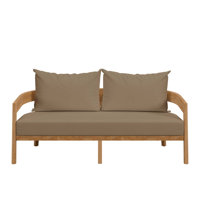 Modway Brisbane Teak Wood Outdoor Patio Loveseat