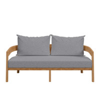 Modway Brisbane Teak Wood Outdoor Patio Loveseat