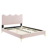 Modway Current Performance Velvet Platform Bed