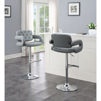 Leather Bar Stool by Wrought Studio