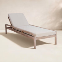 Amina Outdoor Solid Wood Acacia Chaise Lounge