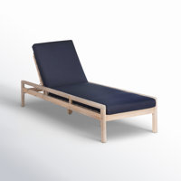 Amina Outdoor Solid Wood Acacia Chaise Lounge by Joss & Main