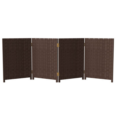 Akrivi 2 Ft. Short Woven Fiber Folding Screen by Lark Manor