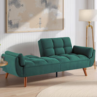 Arnbert Full 75.39" Wide Tufted Back Convertible Sofa by Wade Logan