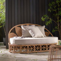 Atia 60" Wide Outdoor Wicker Patio Daybed with Cushions by Beachcrest Home