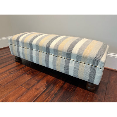 Handmade Upholstered Wooden Bench by August Grove