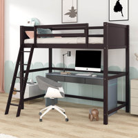 Ettorina Twin Solid Wood Loft Bed by Harriet Bee by Harriet Bee