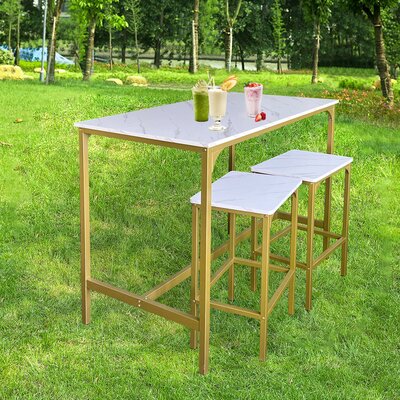Majic 4 - Person Counter Height Dining Set by 17 Stories