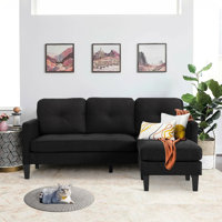 Videlle 73.8" Wide Reversible Sofa & Chaise with Ottoman by Ebern Designs