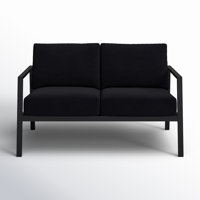 Armando 51” Aluminum Outdoor Loveseat with Sunbrella Cushions by AllModern