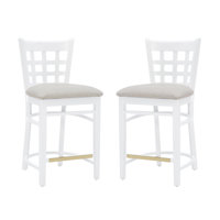 Egisto White Counter Stool Uph Seat