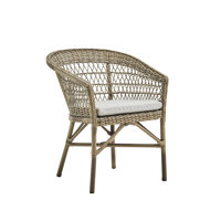Cataldo Stacking Patio Dining Armchair with Cushion by Bayou Breeze