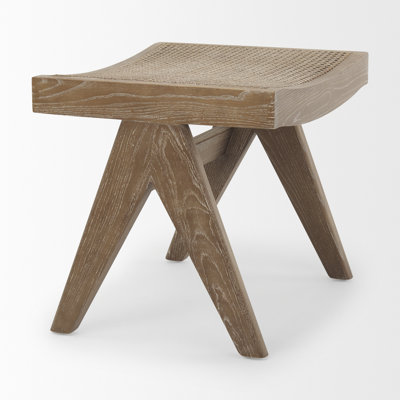 Archlebov Solid Wood Accent Stool by Kelly Clarkson Home