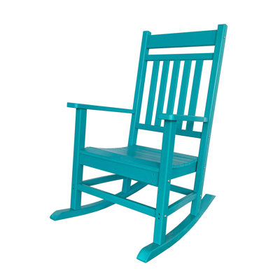 Margherita HDPE Weather-Resistant Outdoor Adirondack Patio Rocking Chair by Winston Porter