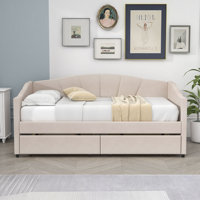 Dezden Twin Size 2 Drawers Upholstered Daybed by Mercer41