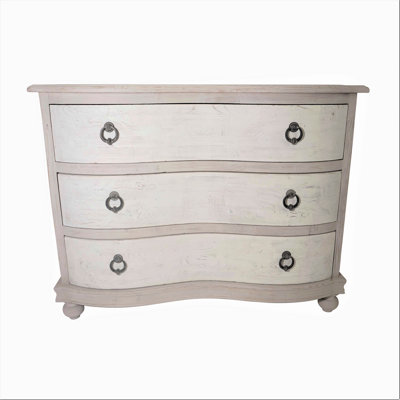 Madelyn 3 Drawer Chest, Light Gray/White by Longshore Tides