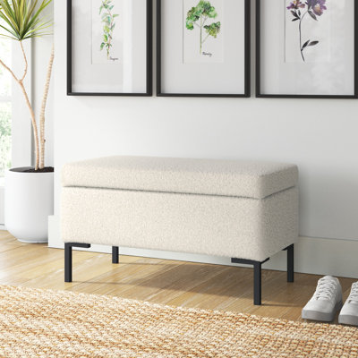 Briony Upholstered Flip Top Storage Bench by Mercury Row