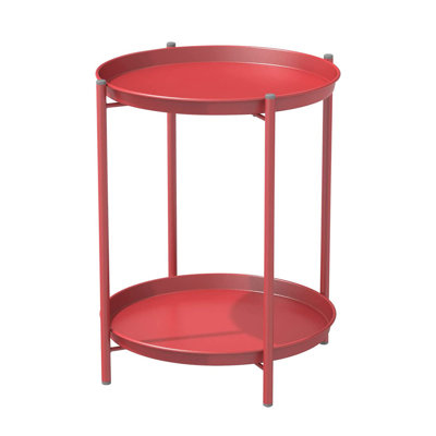 2-Tier Red Side Table by Ebern Designs