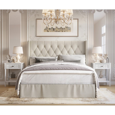 Aleily Upholstered Standard 3 Piece Bedroom Set by Lark Manor