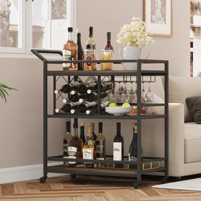 Guinna Industrial Bar Cart by 17 Stories