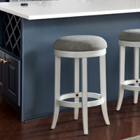 Farzin Swivel Upholstered Bar Stool by Winston Porter