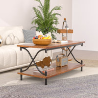 Kempst 4 Legs Coffee Table with Storage by Trent Austin Design