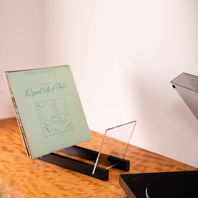 Acrylic and Wood Dowel Rack Media Storage by Ebern Designs