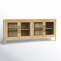 Beechgrove 78" Wide Oak Solid Wood Sideboard by Kelly Clarkson Home