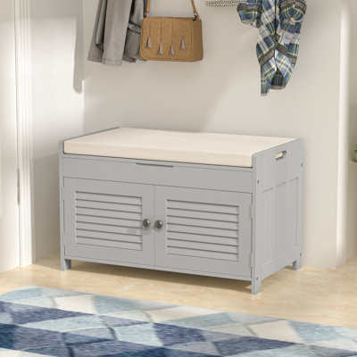Mira 28" Wide Cabinet Storage Bench with Flip Top Storage by Winston Porter