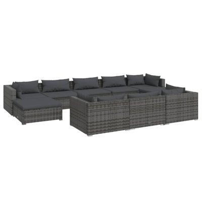 27.6" Wide Rectangle Patio Sectional Set with Cushions by Latitude Run