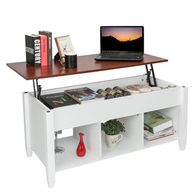 Gizzy Lift Top 4 Legs Coffee Table with Storage by Winston Porter