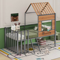 Notburg Twin Iron Canopy Loft Bed by Harper Orchard by Harper Orchard