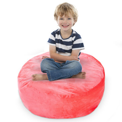 Trule Microplush Bean Bag And Stuffed Animal Storage Case, Black