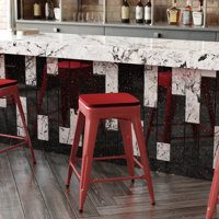 Briahnna Indoor/Outdoor Backless Counter Stool with Poly Resin Seat by Williston Forge