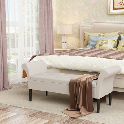 Avdain Upholstered Flip Top Storage Bench by Charlton Home
