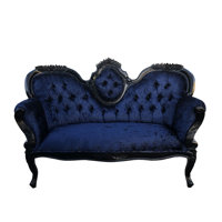 Dorolisa 60" Velvet Rolled Arm Curved Loveseat by House of Hampton