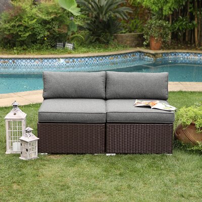 Gotthard Loveseat with Cushions by Wrought Studio