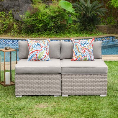 Gotthard Loveseat with Cushions by Wrought Studio