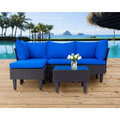Dornisha 5 Piece Sofa Seating Group with Cushions by Ebern Designs