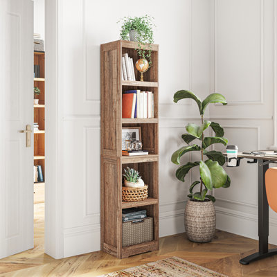 Laszlo 5-Tier Modern Wood Bookcase with Adjustable Shelves by Laurel Foundry Modern Farmhouse
