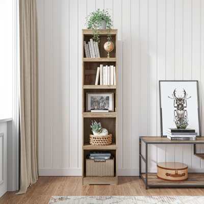 Laszlo 5-Tier Modern Wood Bookcase with Adjustable Shelves by Laurel Foundry Modern Farmhouse