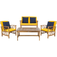 Calhoun 4 Piece Sofa Seating Group with Cushions by Sand & Stable