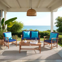 Calhoun 4 Piece Sofa Seating Group with Cushions