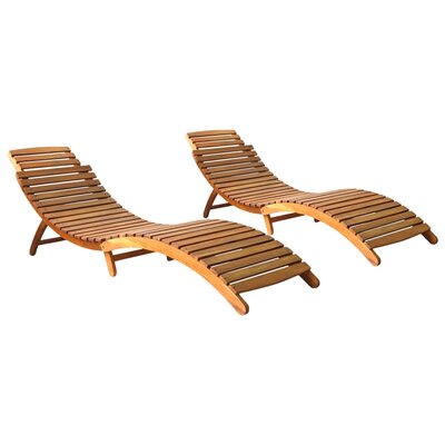 Bohao 73.6" Long Acacia Double chaise by Bay Isle Home