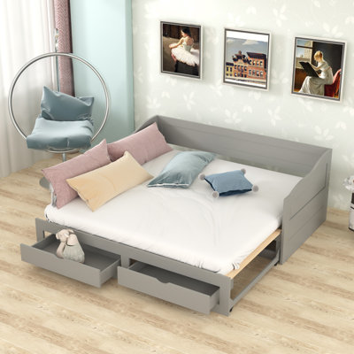 Ioachim Twin Solid Wood Daybed with Trundle by Winston Porter